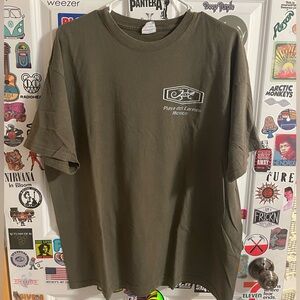 Army green graphic tee